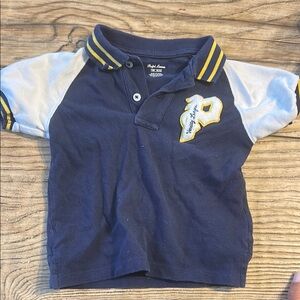 Ralph Lauren Polo Blue and Yellow Sporty Design